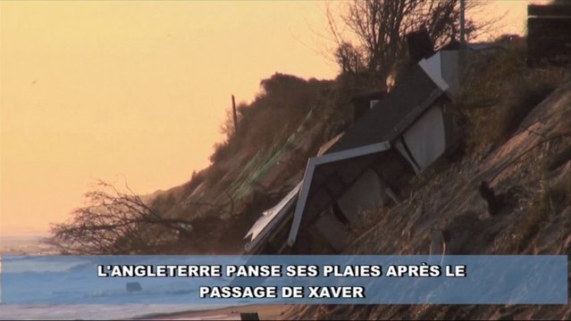 Les incroyables dégâts de la tempête Xaver en Angleterre