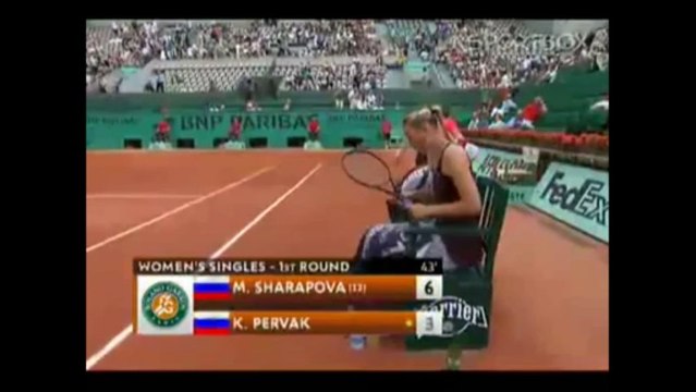 Roland Garros 2010 1st Round Highlight Maria Sharapova vs Ksenia Pervak