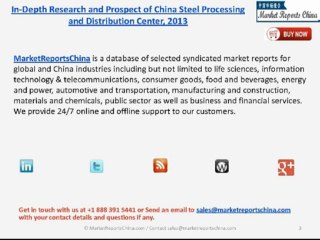New Report on China Steel Processing and Distribution Center Industry
