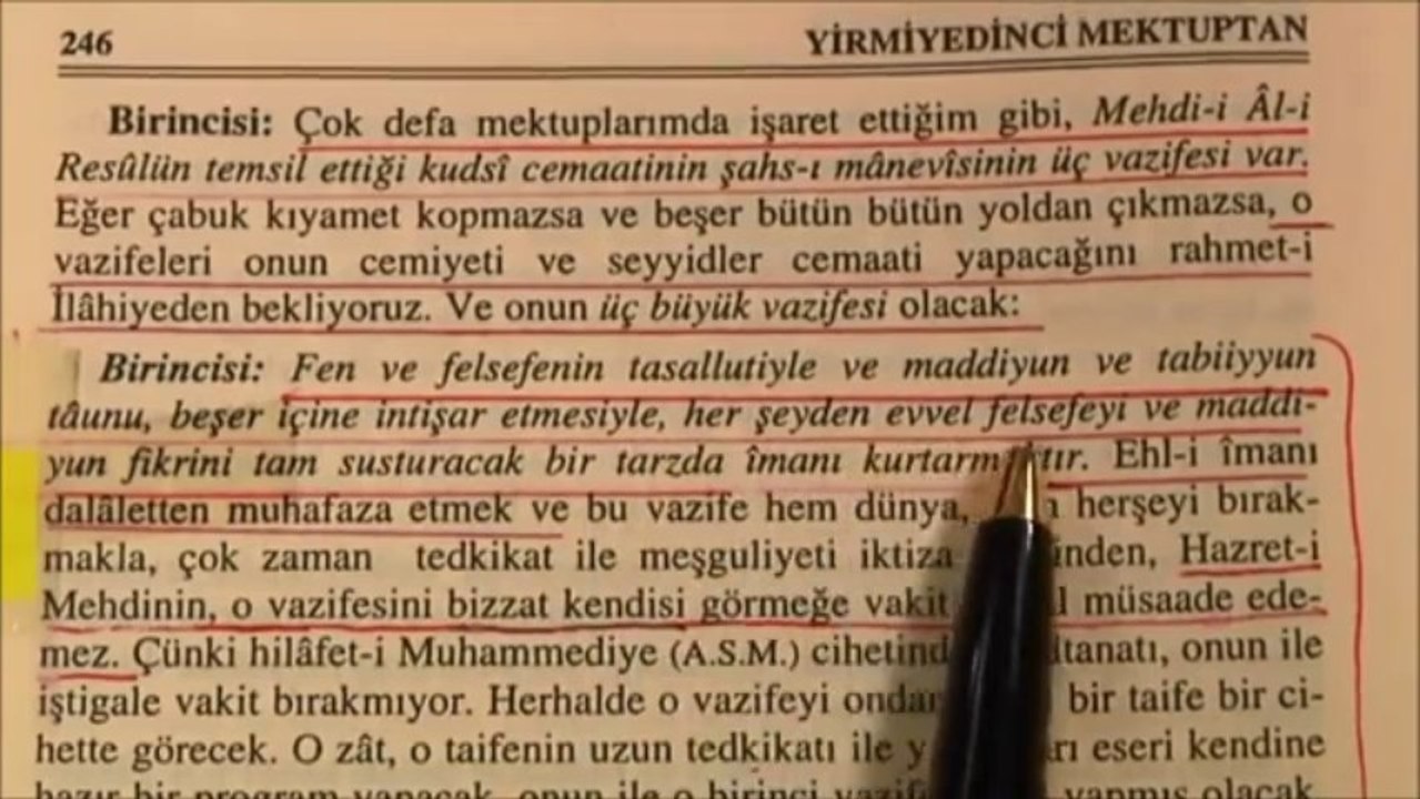 BEDİÜZZAMAN DİYOR Kİ  MEHDİ DARWINİZM VE MATERYALİZMİ FİKREN YERLE BİR EDECEK