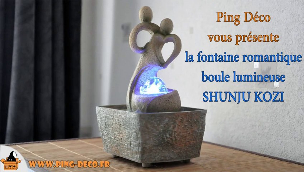 fontaine d'intérieur boule en verre lumineuse SHUNJU KOZI (WWW.PING-DECO.FR)
