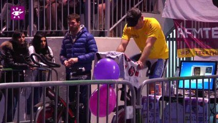 Téléthon 2013 : Record du monde de vélo indoor à Prunelli di Fiumorbo (2B)