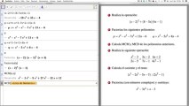 04 Geogebra CAS y Matemáticas. Polinomios