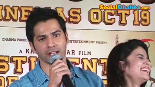 Student of the Year movie team Alia Bhatt%2C Varun Dhawan%2C Siddharth Malhotra promote their movie
