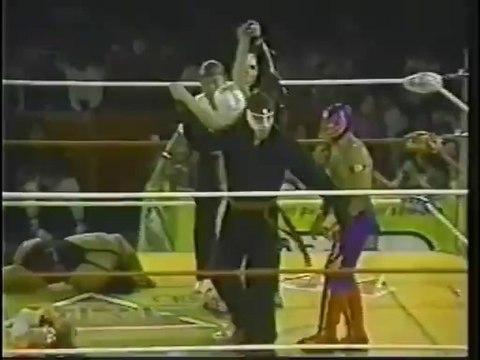 Hijo del Santo/Rey Mysterio/La Parka/Octagon vs. Blue Panther/Fuerza Guerrera/Psicosis/Pentagon - AAA TripleMania III - B