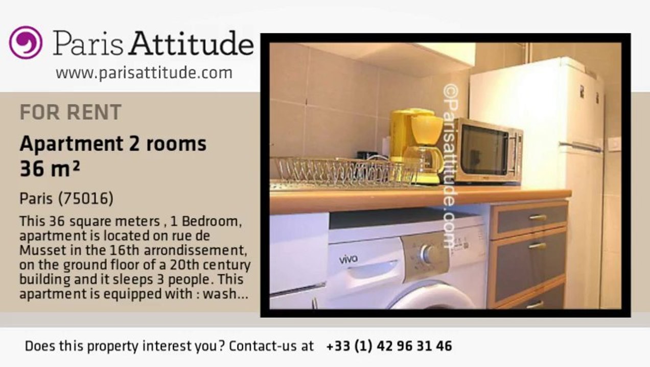1 Bedroom Apartment for rent - Auteuil, Paris - Ref. 3648