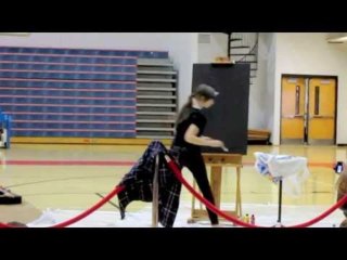 Student Speed Paints Upside-Down