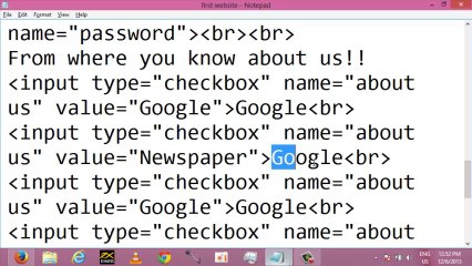 Make a Complete Form in Html in Urdu and Hindi Class 10th