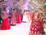 Jacqueline Fernandez  walking on ramp at India Bridal Fashion Week  2013