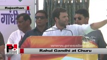 Rahul Gandhi in Churu (Rajasthan): We need a partnership of the poor and the elite