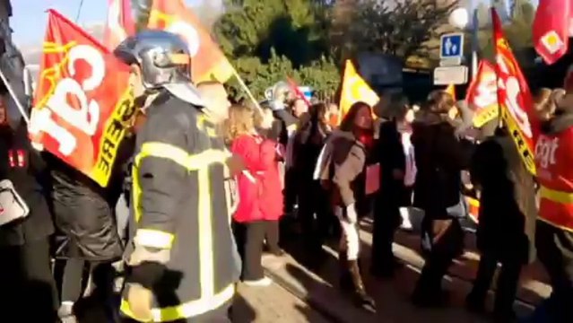 Manifestation des fonctionnaires départementaux à Grenoble