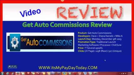 Get Auto Commissions Review  WHAT You REALLY NEED to Know