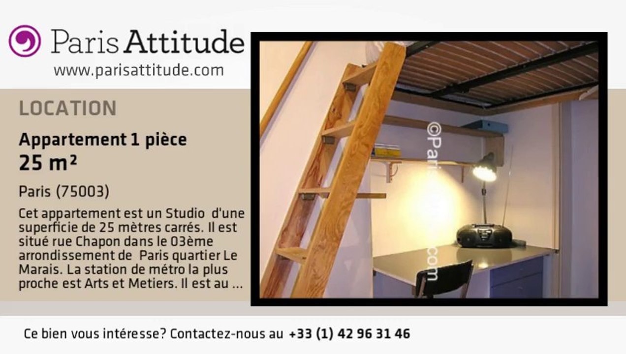 Appartement Studio à louer - Arts et Métier, Paris - Ref. 4964