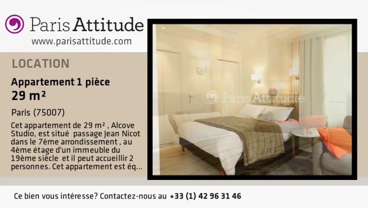 Appartement Alcove Studio à louer - Tour Eiffel, Paris - Ref. 8448