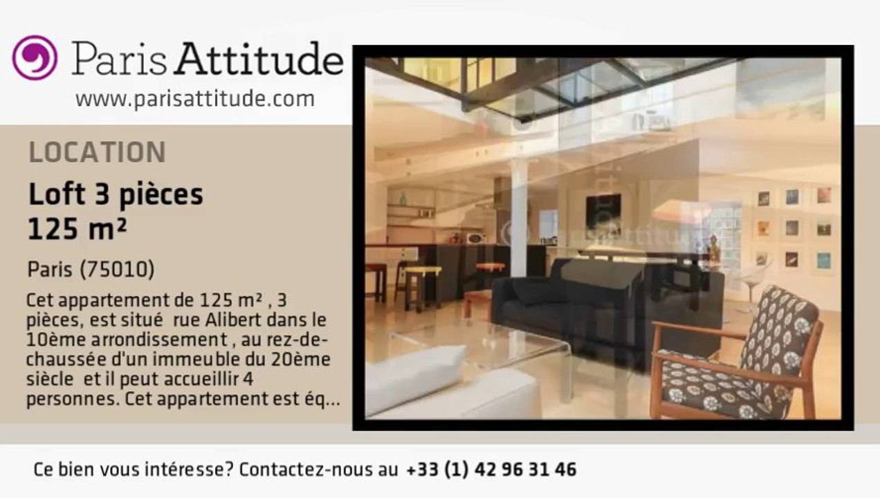 Loft 2 Chambres à louer - Canal St Martin, Paris - Ref. 8083