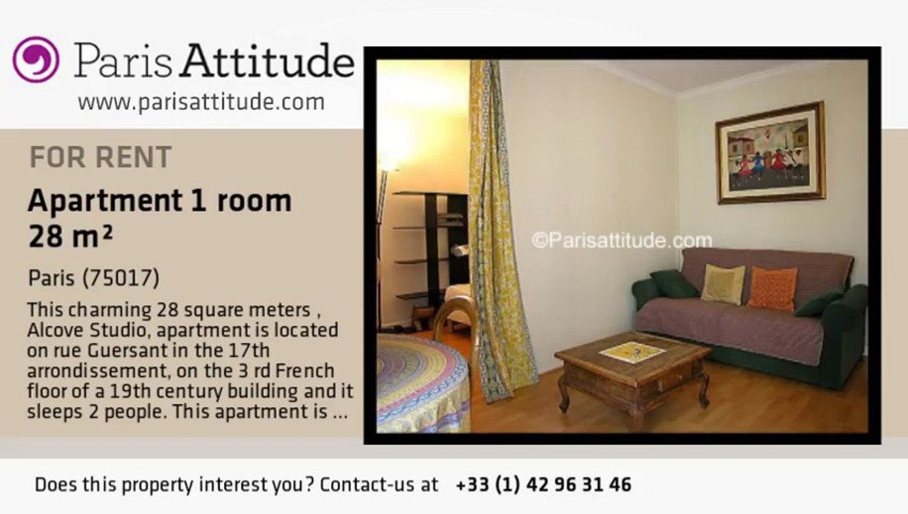 Alcove Studio Apartment for rent - Porte Maillot/Palais des Congrès, Paris - Ref. 2247