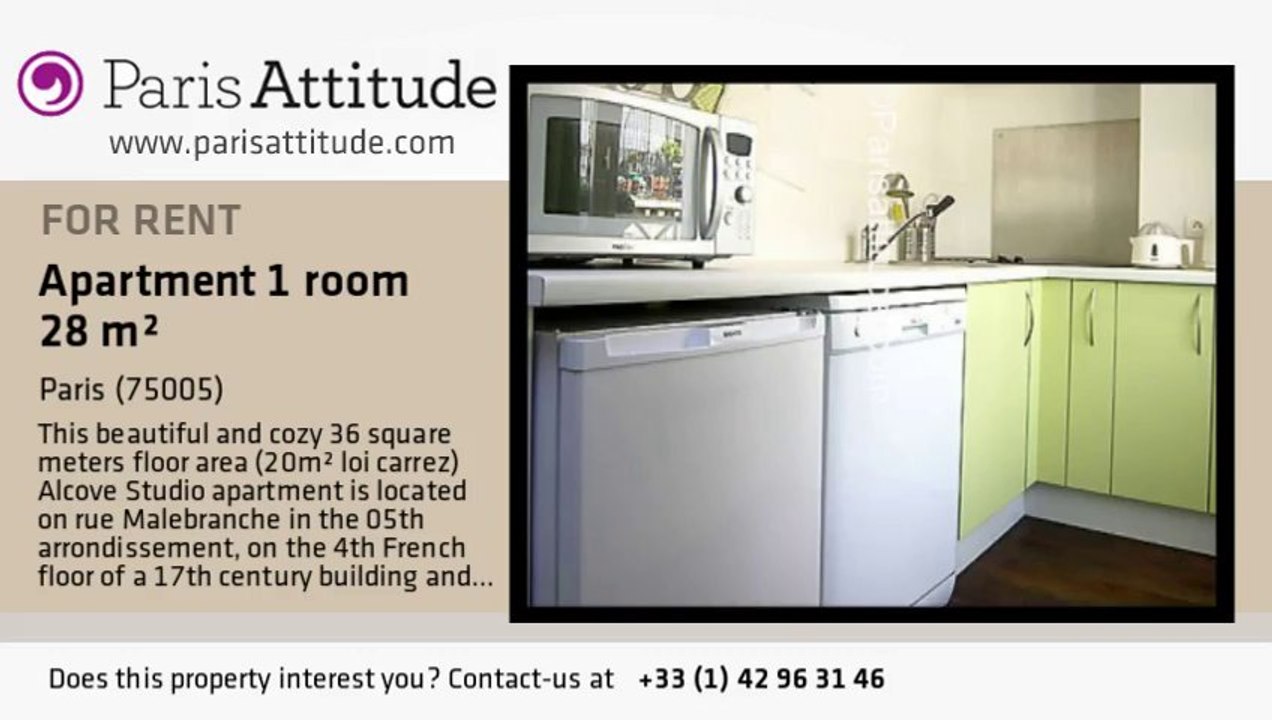 Alcove Studio Apartment for rent - Panthéon/Sorbonne, Paris - Ref. 5073