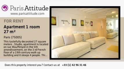 Studio Apartment for rent - Place Monge, Paris - Ref. 6213