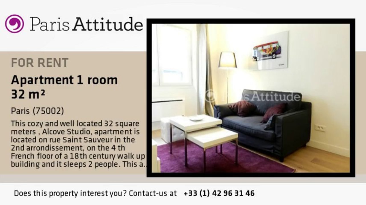 Alcove Studio Apartment for rent - Montorgueil, Paris - Ref. 8439