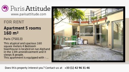 4 Bedroom Townhouse for rent - Place d'Italie, Paris - Ref. 3091