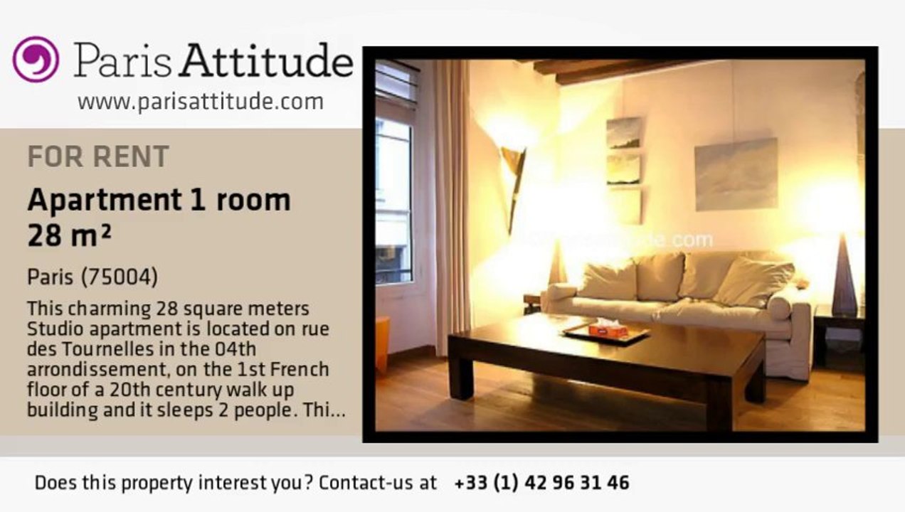 Studio Apartment for rent - Place des Vosges, Paris - Ref. 5129