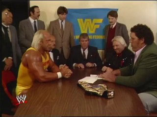 Hulk Hogan and Andre the Giant's WrestleMania III Contract Signing