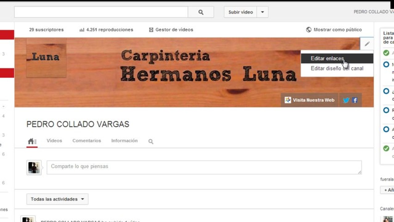 Cómo Editar el Diseño de tu Canal Parte 2ª