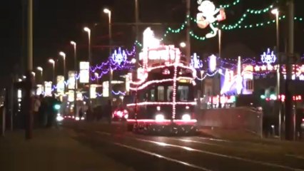 Trams in the Blackpool Illuminations. Part 1. 28/10/13