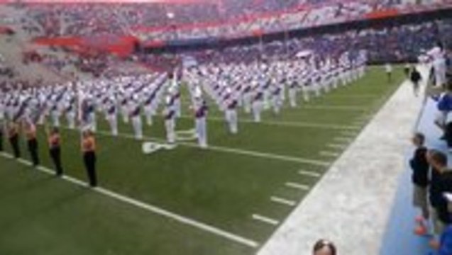The UF Gators marching band with google glass