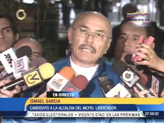 Ismael García denuncia que ministro Héctor Rodríguez “pistola en mano intentó mantener abierto un centro de votación”