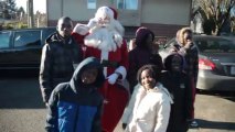 Santa pays new Canadian kids a special visit.