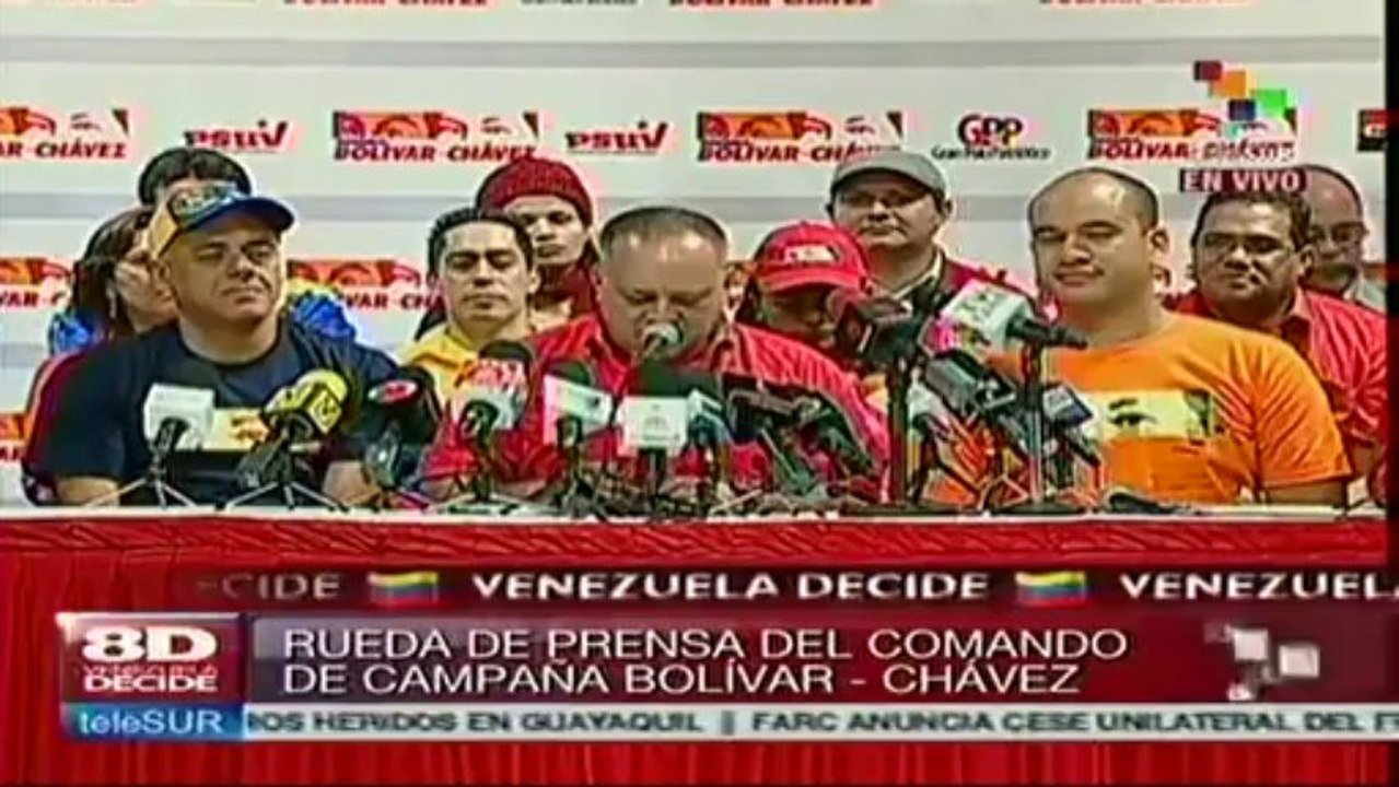 PSUV no tolerará delitos electorales de nadie, asegura Cabello