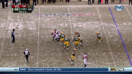 Falcons defense, sack, 9-yd loss