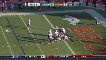 Broncos defense, sack, 7-yd loss