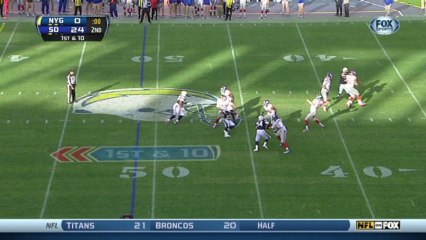 QB Manning to WR Nicks, 43-yd, pass