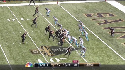 Panthers defense, sack, 0-yd loss