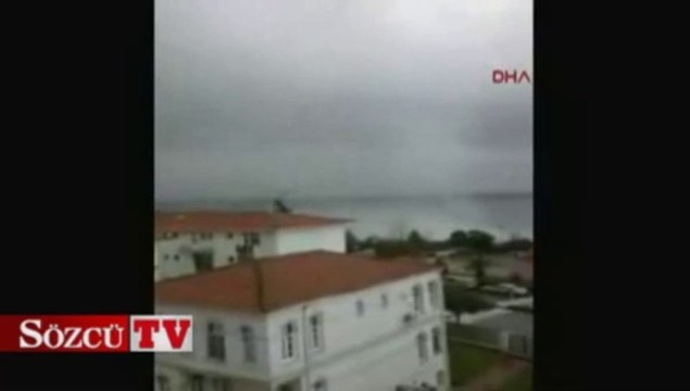 Zonguldak Ereğli'de oluşan hortum görüntülendi