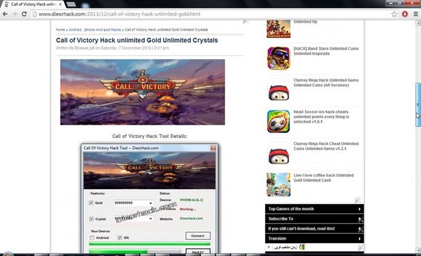 Call of Victory Hack unlimited Gold Unlimited Crystals