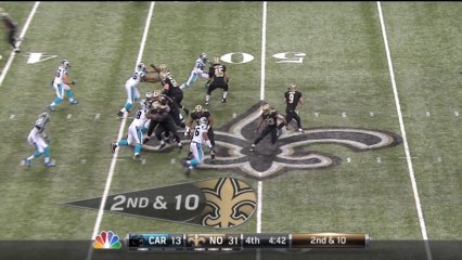 Panthers defense, sack, 9-yd loss