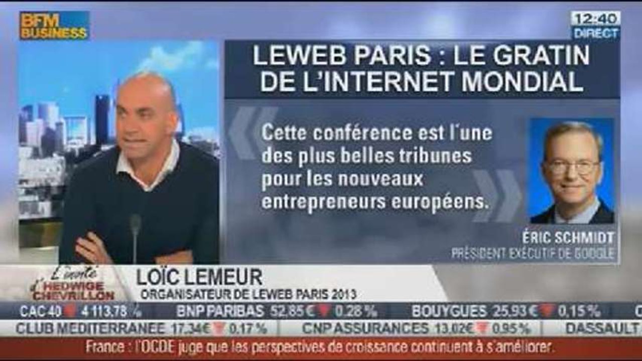 Loïc Lemeur, LeWeb Paris 2013, dans l'Invité de BFM Business – 09/12
