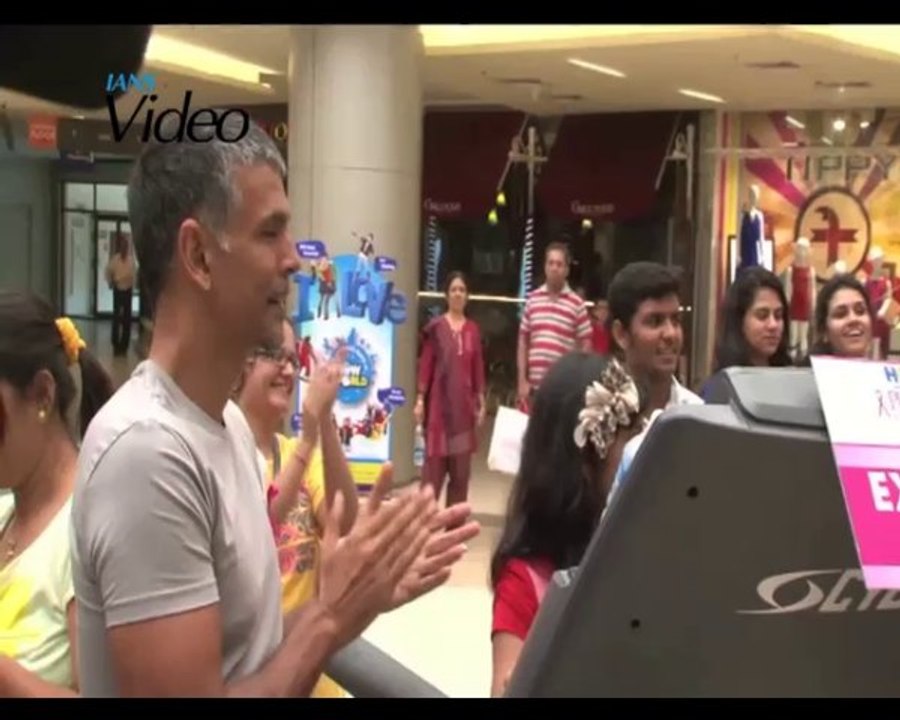 Milind promotes Pinkathon
