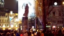 Ukrainian protesters stand tall and cry for change