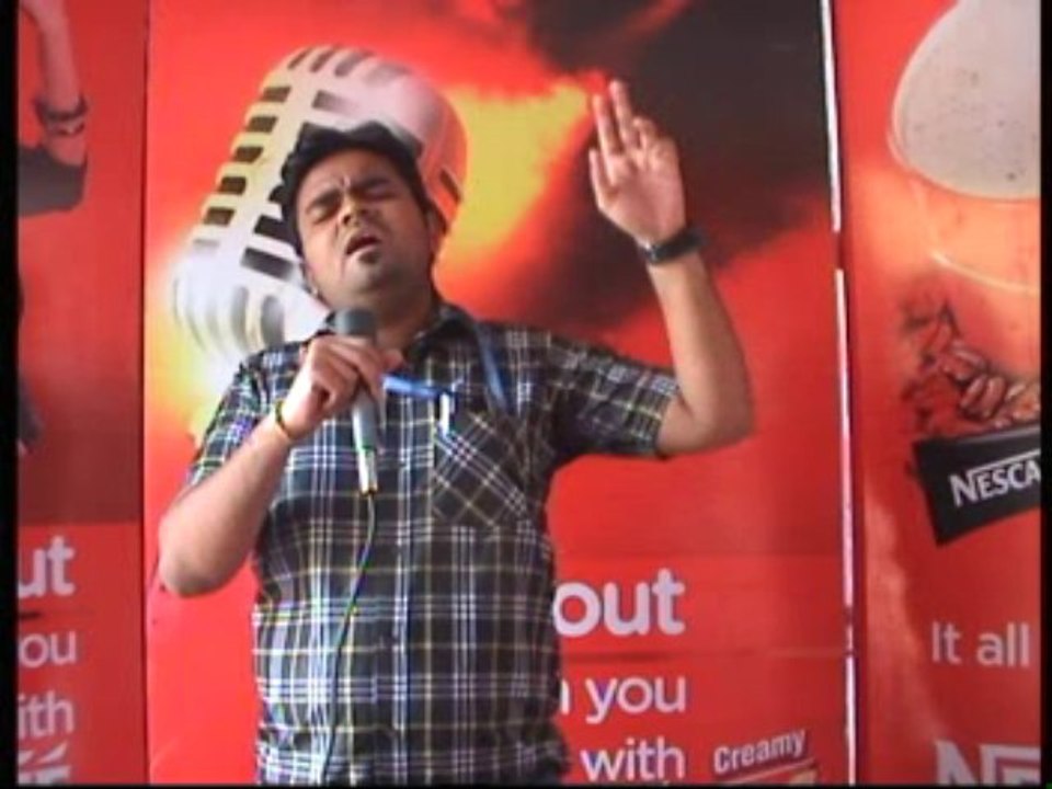 Ravindra Kumar Audition on Nescafe Basement SeasonII at DUHS Ojha Campus.