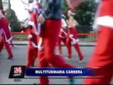Reino Unido: miles de Santa Claus realizaron maratón para ayudar a discapacitados