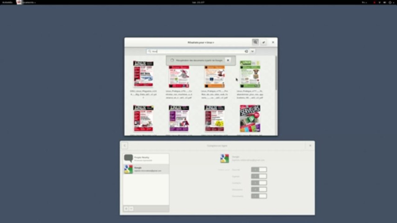 GNOME 3.10: Google Drive and documents