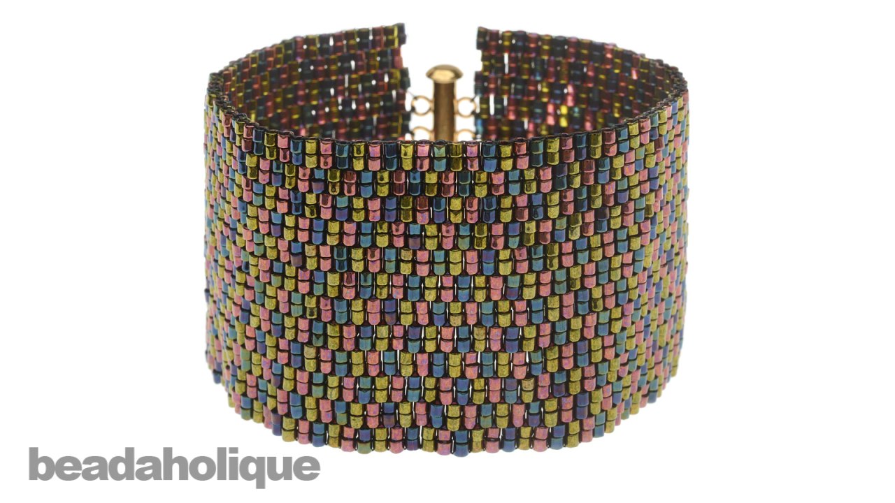 How to do 2 Drop Flat Even Count Peyote Stitch Bead Weaving