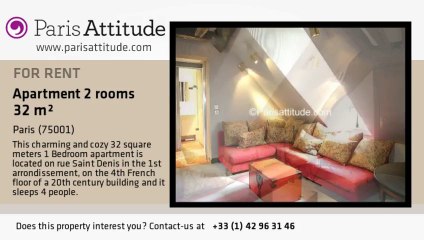 1 Bedroom Apartment for rent - Châtelet, Paris - Ref. 2334