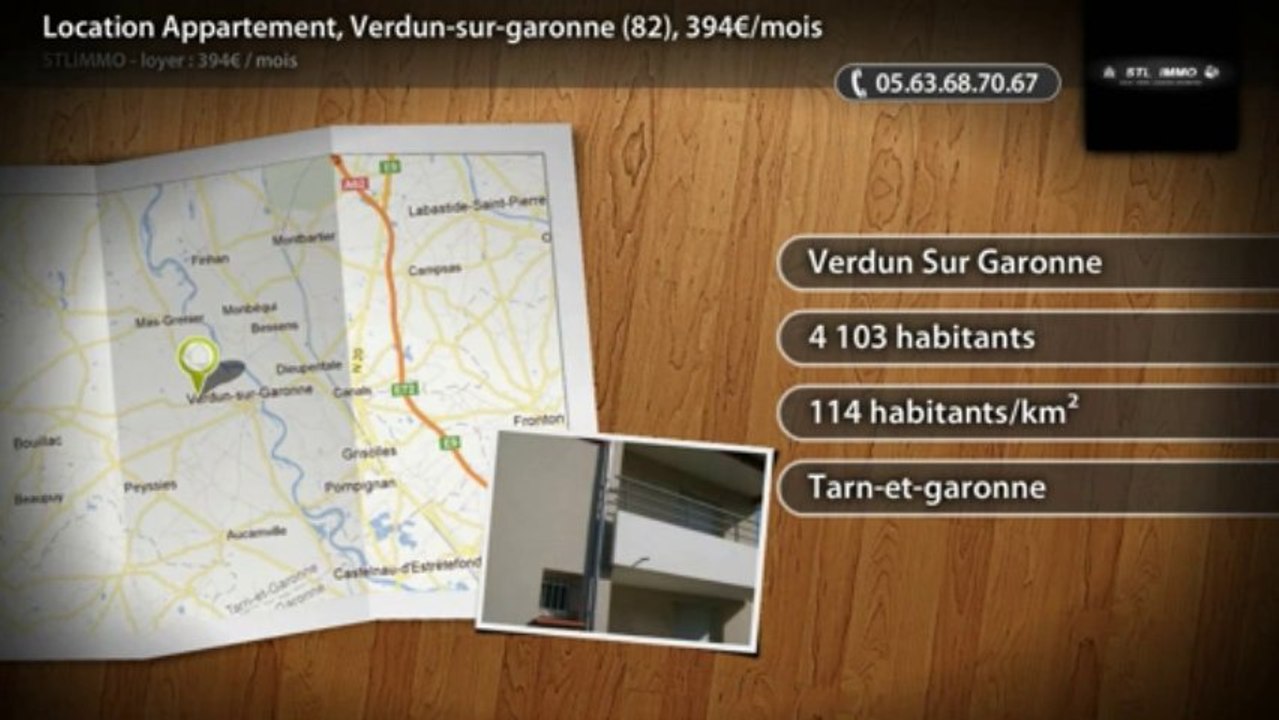 Location Appartement, Verdun-sur-garonne (82), 394€/mois