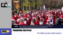 Zap télé: Hollande et Sarkozy volent séparément, des pères Noël envahissent les rues de Londres