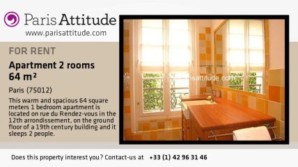 1 Bedroom Apartment for rent - Porte de Vincennes, Paris - Ref. 1338